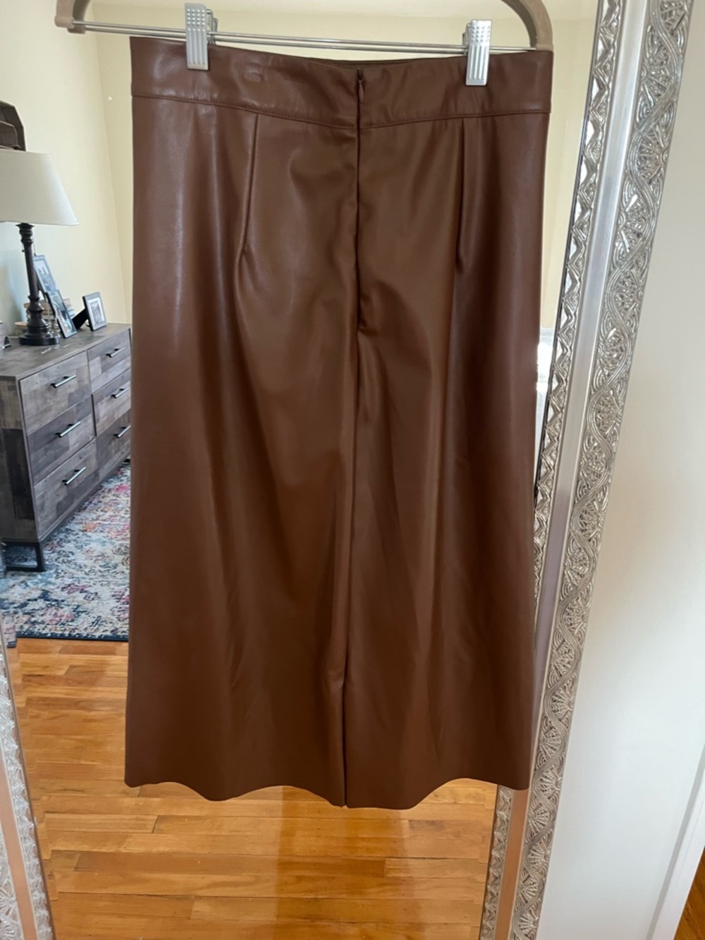 SHEIN Brown Faux Leather Midi Skirt - Picture 5 of 5